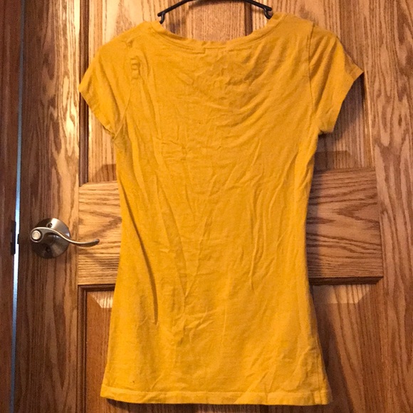 Wet Seal yellow v-neck tee - Picture 2 of 3